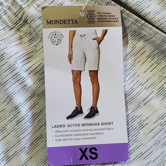 MONDETTA Ladies Active Bermuda Light Grey Short, Size XS - Picture 5 of 14